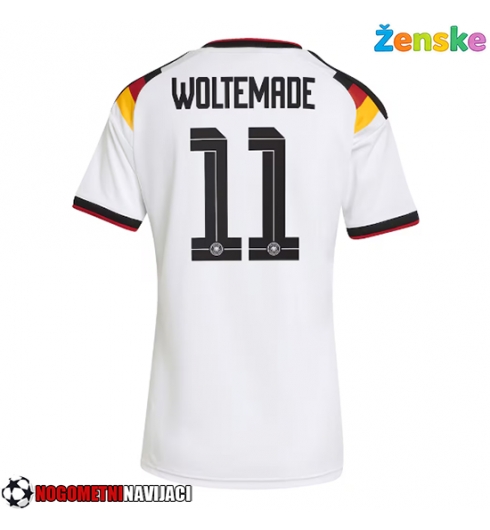 Ženske Nogometnih dresov Nemčija Nick Woltemade #11 Domači SP 2026 Kratki rokavi Ženske Nogometnih dresov Nemčija Nick Woltemade #11 Domači SP 2026 Kratki rokavi